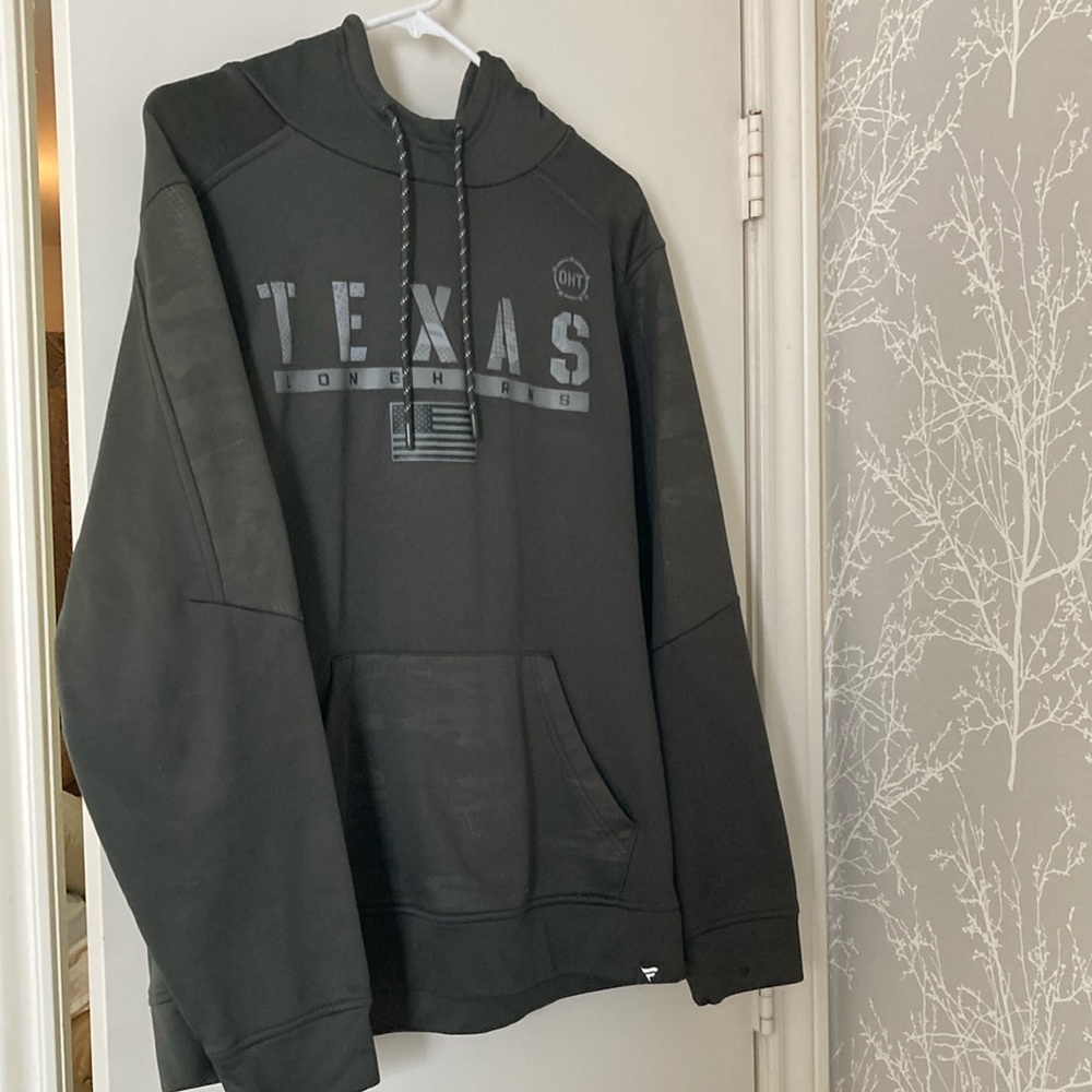 Texas Longhorns Men’s Olive/Camo Hoodie. Part of the OHT Initiative. Like New. - Picture 10 of 12